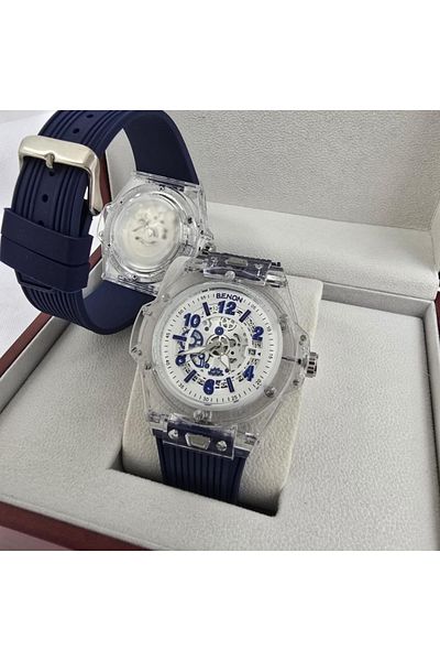 benon Men's watch, Benon design, Hublot, transparent rubber