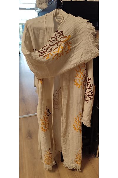 SS HOME CONCEPT Kimono Kaftan Muslin Fabric Bathrobe