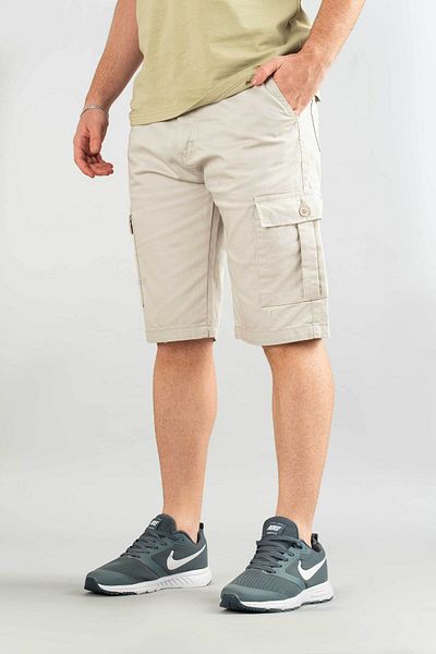 bombe Ανδρικό σορτς τσέπης από καμβά Lycra Cargo Basic Gabardine Bermuda