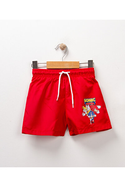 By Cwhr Boy - Sonic Patterned Lace-Up Mesh Swim Shorts