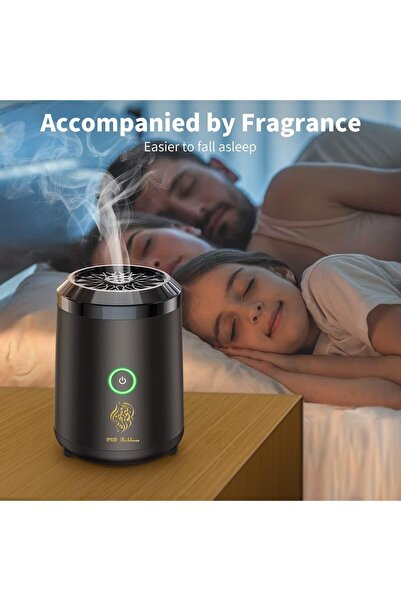 Generic New Rechargeable Incense Burner with USB Type-C Port, Black