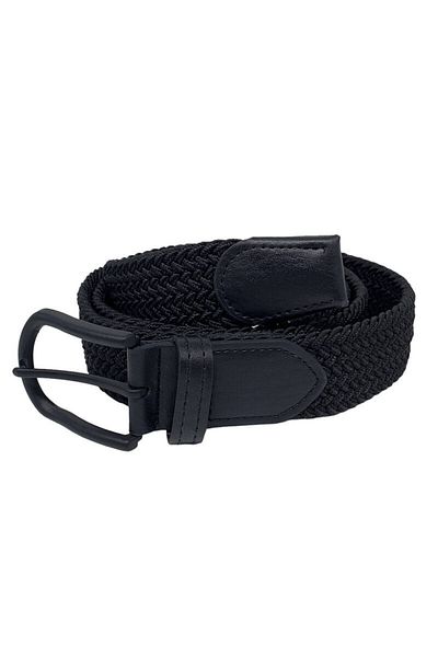 Süzer Deri Μαύρη ελαστική εύκαμπτη ζώνη Unisex - 8500-1