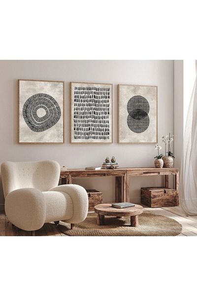 Dekorsiahome Set de masă de bucătărie pentru sufragerie, 3 bucăți, cu cadru din lemn SET3181