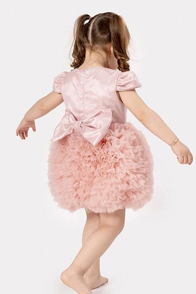 2kids2mom Satin Tutu Dress (Powder) (1 -5 Years)