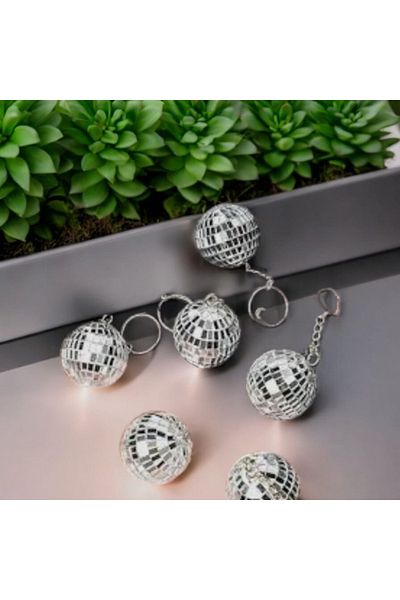 ÇİLEKHOMEAVM Disco Ball Keychain - 3 cm (1 Pc)