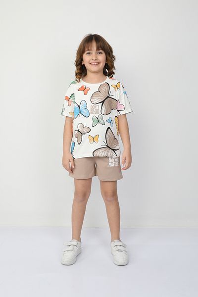 e-çocuk Butterfly and Don t Spoil Ypur Nature Printed Set 6433