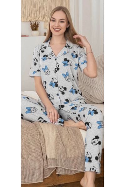 Alissa 6283 Women's Mickey Mouse Flap Pajama Set