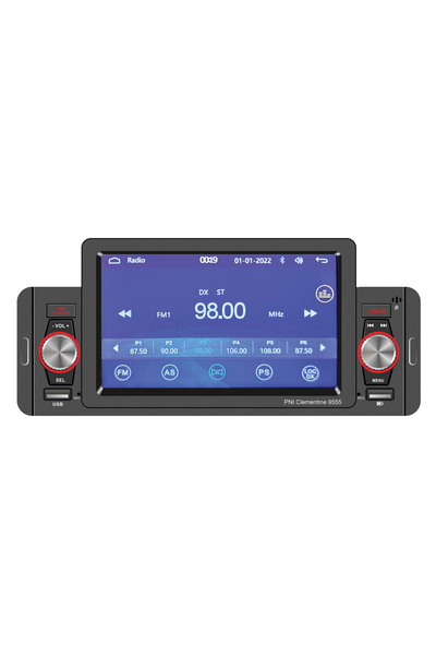 PNI Radio auto Mp5 player Clementine 9555, 1din, ecran de 5 inci, 4 x 50w, Bl...