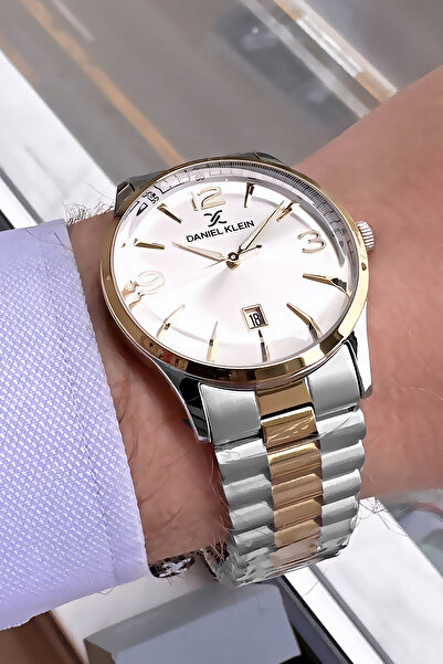 Daniel Klein Premium Gift Men's Wristwatch Waterproof Two Colors Steel Band Gift Bracelet Dke2127C2