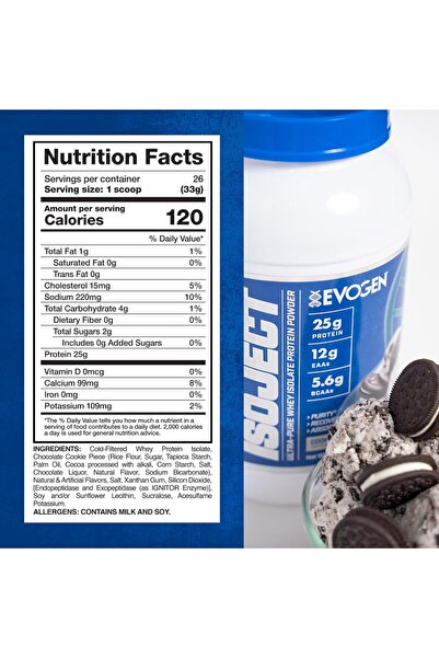 EVOGEN IsoJect Whey Protein Isolate - Cookies & Cream