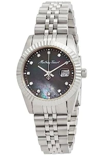 Mathey-Tissot Mathy III MOP Quartz Black Dial Ladies Watch D910AN