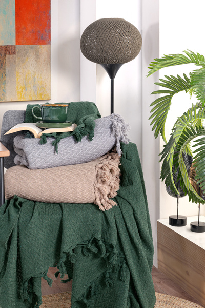 Lorateks Aethra 220X220Cm Double Fringed Bedspread |   Dowry |   Gift