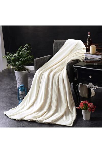 Mislina Home Deluxe Wellsoft Blanket Cream Double 200X220 cm