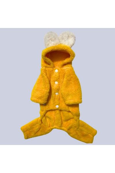 GedyCo Yellow Plush Small Breed Dog Jumpsuit