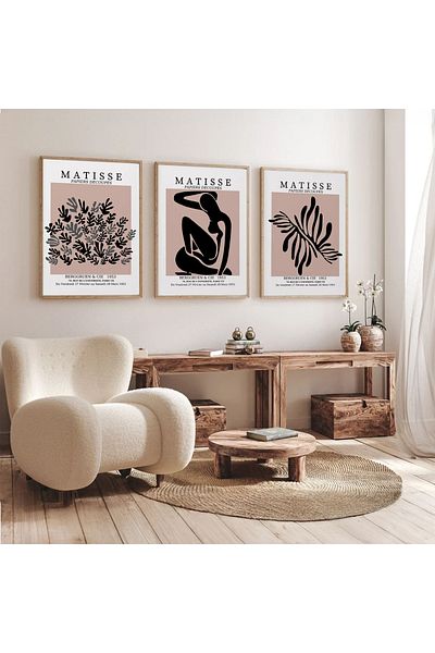 Dekorsiahome 3 Pcs Wood Frame Living Room Hall Kitchen Table Set Set3261