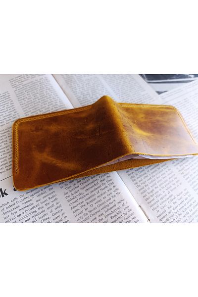 Mahfuz Real Leather Purely Handmade Wallet 22Cm*8Cm * 1 Bill Area 4 Card Compartments Zmr2