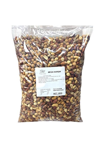 lüks kuruyemiş Düğün Mega Karışık 5 Kg Kuruyemiş Çıtır Kıtır Leb Fındık Badem...