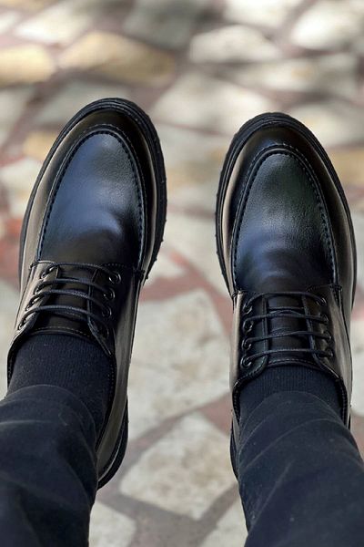 sefayol Morgan Black Lace-Up Men's Classic Shoes