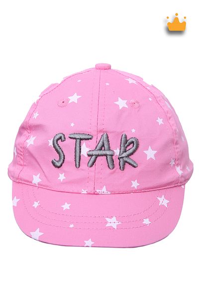 Kitti 1-4 Years 46cm Baby Girl Child Star Adjustable Velcro Hat Cap Cap Pink Y91004