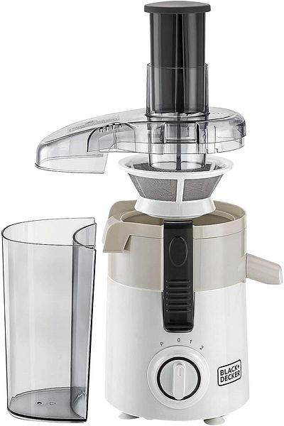 Black&Decker Black+Decker 250W Juicer Extractor with Large Feeding Chute, White