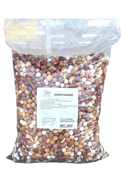 lüks kuruyemiş Düğün Süper Karışık 5 Kg Kuruyemiş Fındık Badem Kaju Antep Leblebi Fıstık Mix