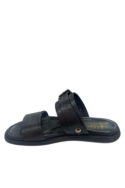 CYLN 6051 Men's Black Genuine Leather Buckle Sandals – Comfortable and Stylish Summer Shoes
