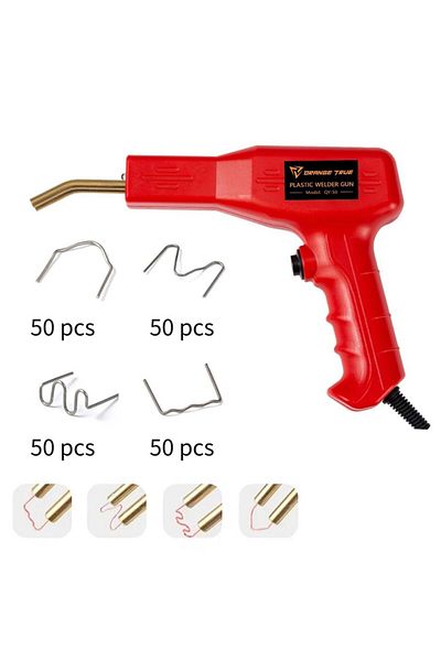 Orange True Welder With 200pcs 50w Handy Plastics Welders Garage Tools Hot Staplers Machine Staple Pvc Repairing
