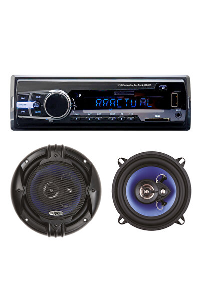 PNI Radio auto Clementine 8524bt cu player MP3, 4 difuzoare auto coaxiale Hif...