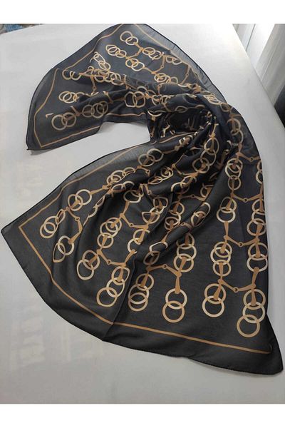 ALTUNTAŞ Women's Cotton Etnic Geometric Patterned Shawl