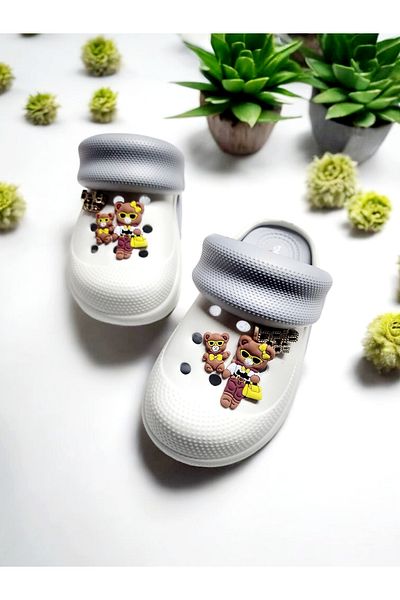 AkınalBella Eva Loop Cute Bear Sticker Sea, Pool, Beach Slippers