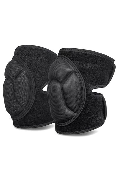Velixo Set Of 2 Knee Pads, Eva Foam Protection, Adjustable Velcro, For Knees, Elbows, Work