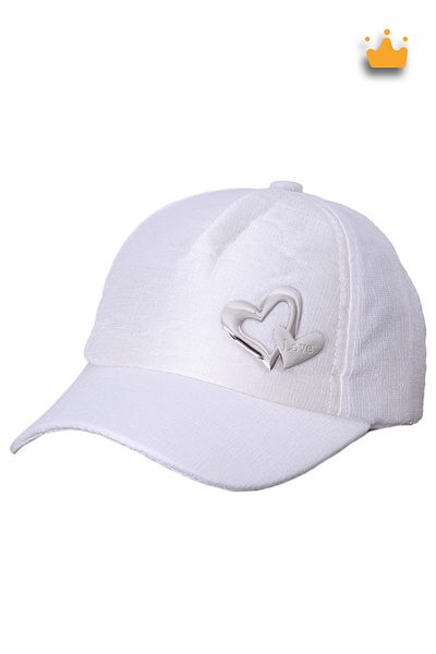 Kitti 2-5 Years 48cm Girl's Heart Shiny Velcro Adjustable Hat Cap Cap Y91703