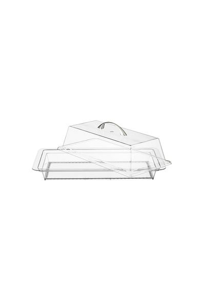 Dania Clear acrylic cake and pastry case with cover, size 40*22 cm