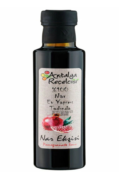 Antalya Reçelcisi زجاجة رمان حامضة فاخرة ١٠٠٪، ٢٥٠ مل