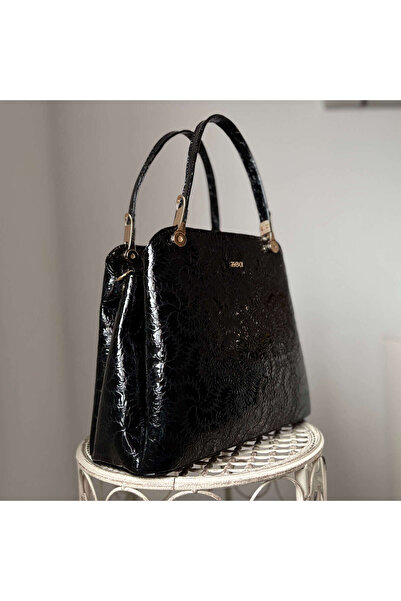 OEM Office bag. Charme, Natural leather, Handmade glossy black