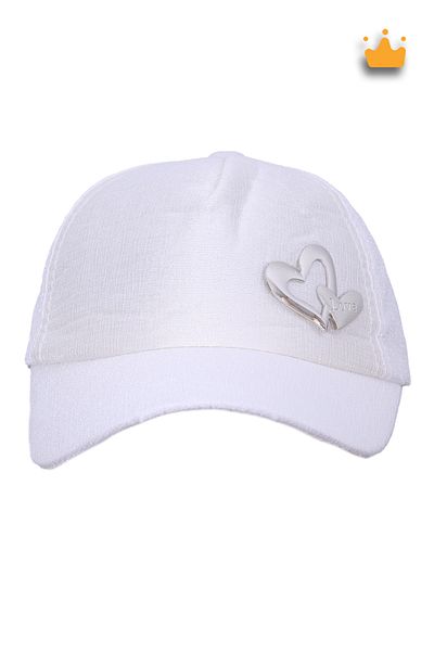 Kitti 2-5 Years 48cm Girl's Heart Shiny Velcro Adjustable Hat Cap Cap Y91703