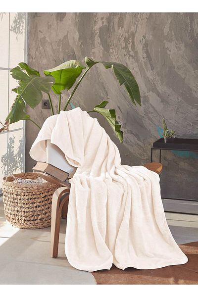 Mislina Home Deluxe Wellsoft Blanket Cream Double 200X220 cm