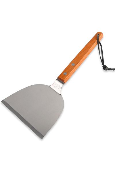 ALMUFARREJ Stainless steel scraper with wooden handle for pastry and grilling