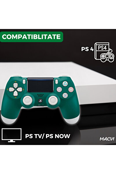 MACVI Macvi® Doubleshock 4 Wireless Controller for PS4, PS TV, PS Now, Green with Vibration