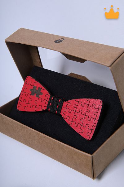 Babyhola 1-16 Years Old Wooden Puzzle Boy Bow Tie Birthday Boxed Holiday Suit Bow Tie