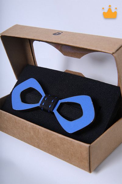 Babyhola 1-16 Years Old Navy Blue Wooden Boy's Bow Tie Birthday Boxed Gift Eid Suit