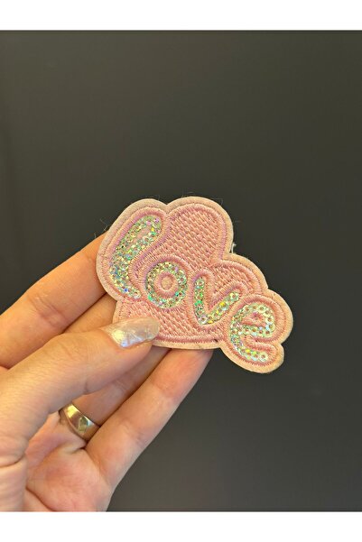 Gönülden Tasarım PEGLJIVO RUŽIČASTO ZNAČKA SA NAPISOM LJUBAVI, APLIKACIJA ZA ...