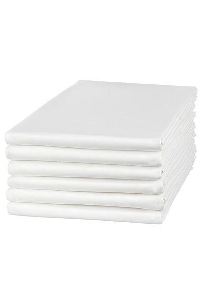 VODDİ 5 Single Plain White Sheets |   Hotel Bed Sheet |   63 Wire Tight Weaving |   160X240 cm