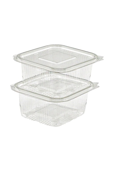 YOK YOK AMBALAJ Disposable Storage Container with Plastic Lid Leak Proof Container 250 ml 50 Pieces