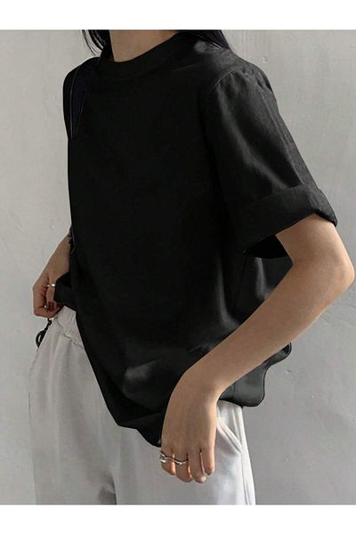 DAXİS Sportwear Company Tricou de bază pentru femei, cu decolteu rotund, cu croiala confortabilă