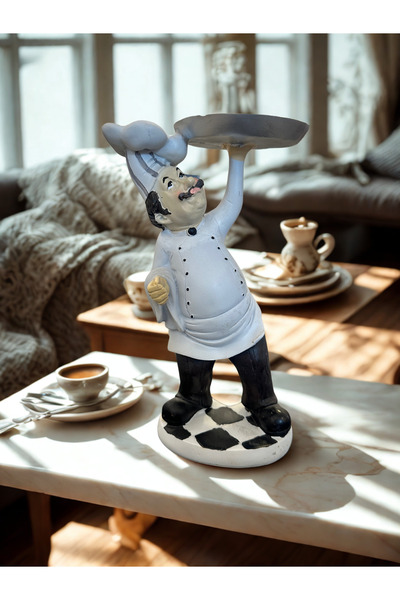 İki Cadı Tasarım Aşçı Şef Dekoratif Polyester Biblo, Sunumluk