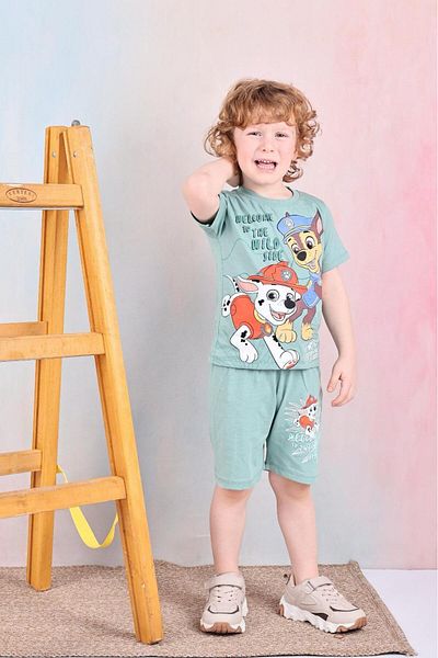 LİLLYPİCCA Crew Neck Printed Boys' T-Shirts and Shorts 2-Piece