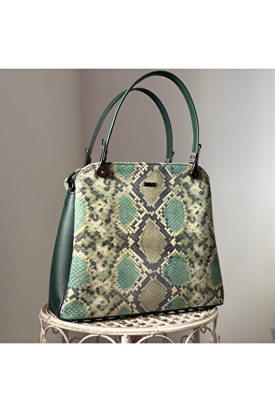 OEM Office Bag, Natural Leather, Charme, Snake Green, Handmade