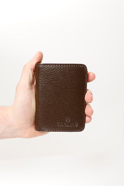 Fjellor Men's Brown Vegan Leather Vertical Sports Wallet