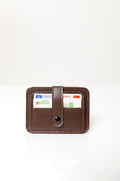 Fjellor Men's Brown Vegan Leather Sports Card Holder